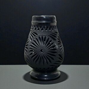 🔥 Vintage Black Clay Openwork Luminary 🔥